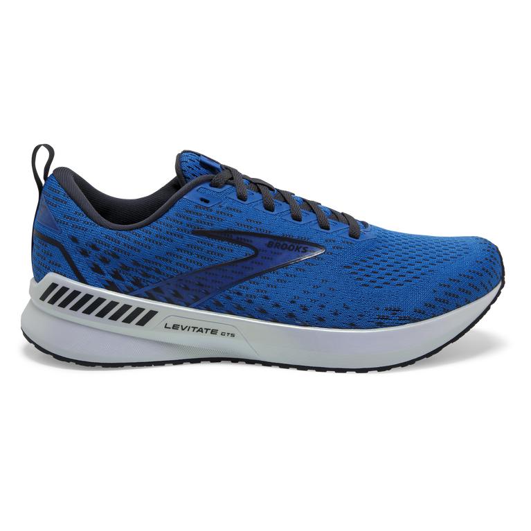 Brooks Levitate GTS 5 Springy Road Running Shoes - Men's - Blue/India Ink/White (69875-CSKI)